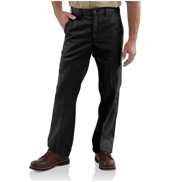 Carhartt Other - Carhartt Carpenter Twill Work Pants Mens 40x28 Black Relaxed Fit Straight B290